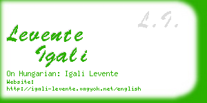 levente igali business card